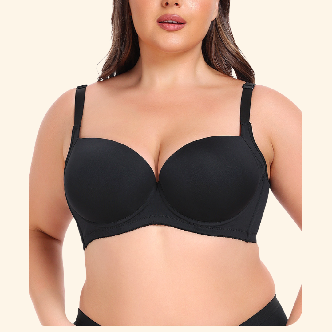 Seamless Smooth Push-Up Shapewear Bra Adjustable & Anti Back and Side Fat