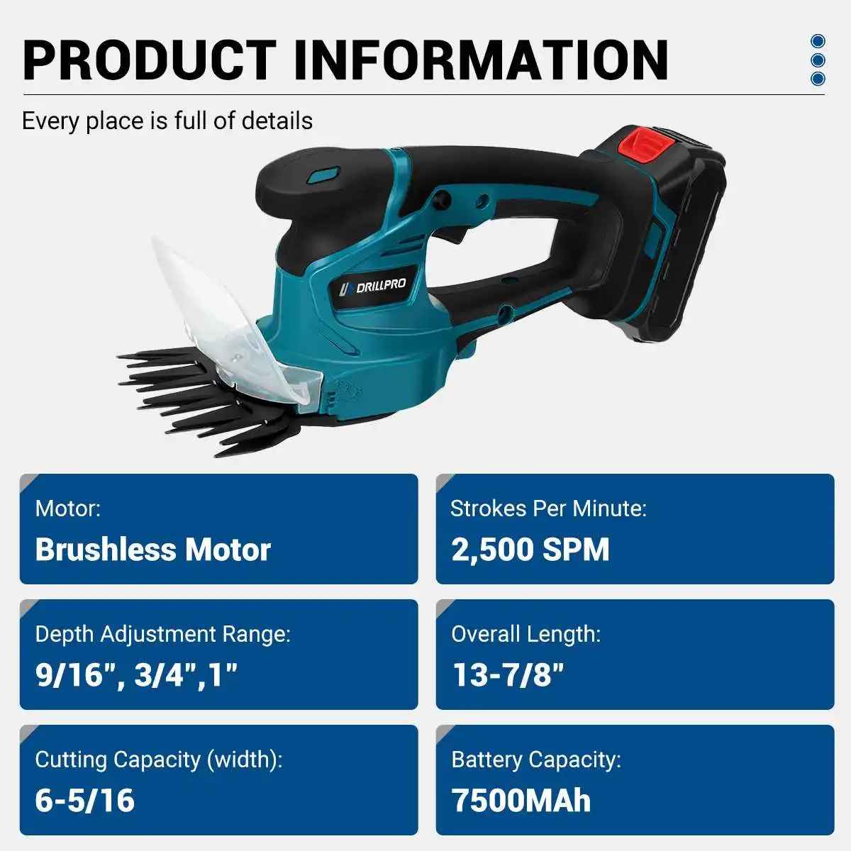 Taille-haie électrique 2-en-1 sans fil – Compatible Makita 18V