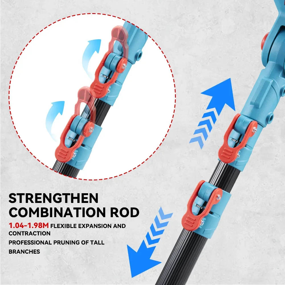 Telescopic Chainsaw 3-in-1 – 6", 3500W, Compatible with Makita 18V