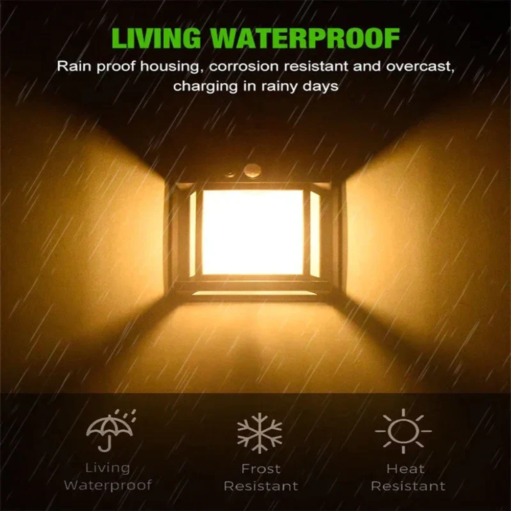 Waterproof Solar LED Wall Light – Smart Outdoor Lighting