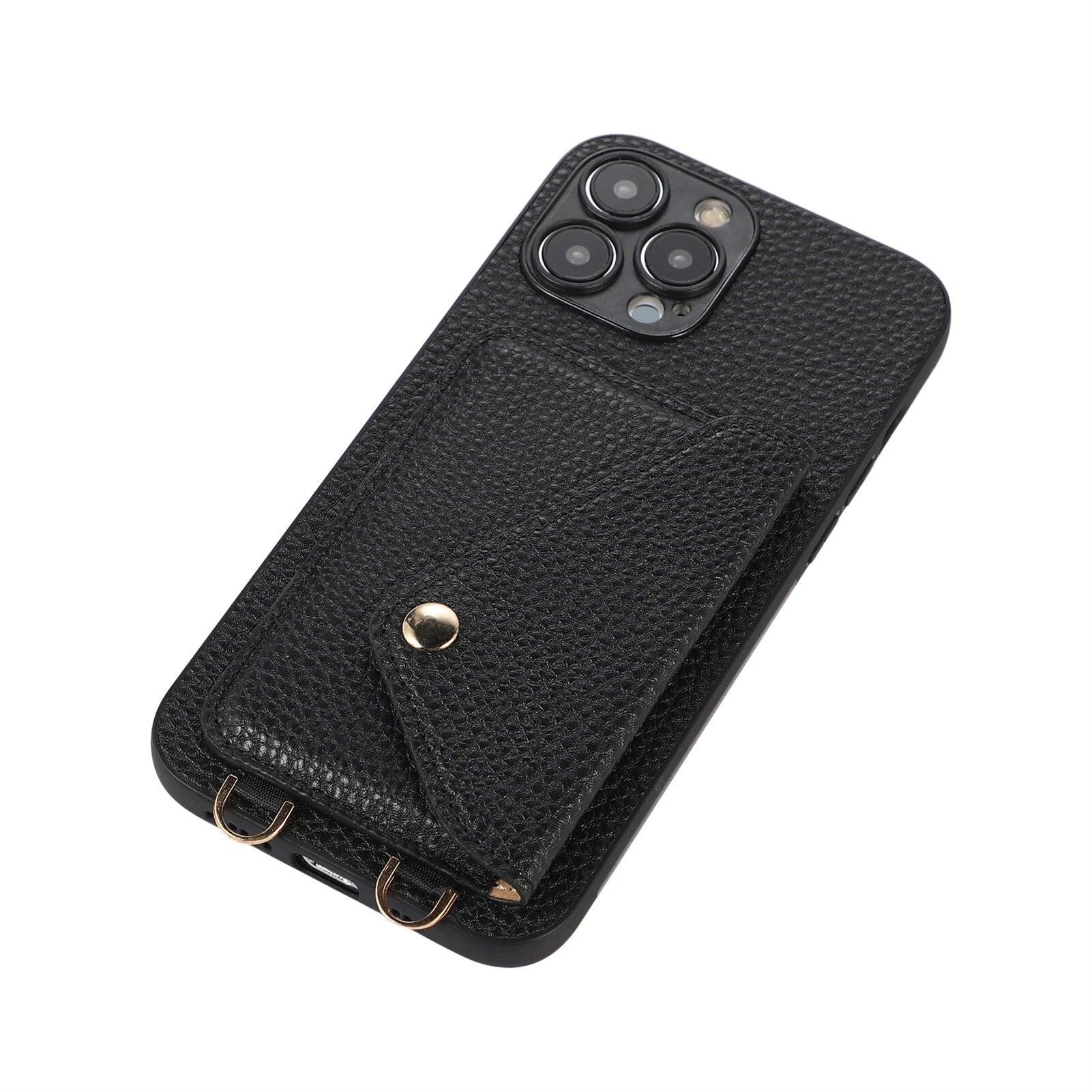 High-Quality Crossbody Wallet Leather iPhone Case with Card Holder and Wallet Function