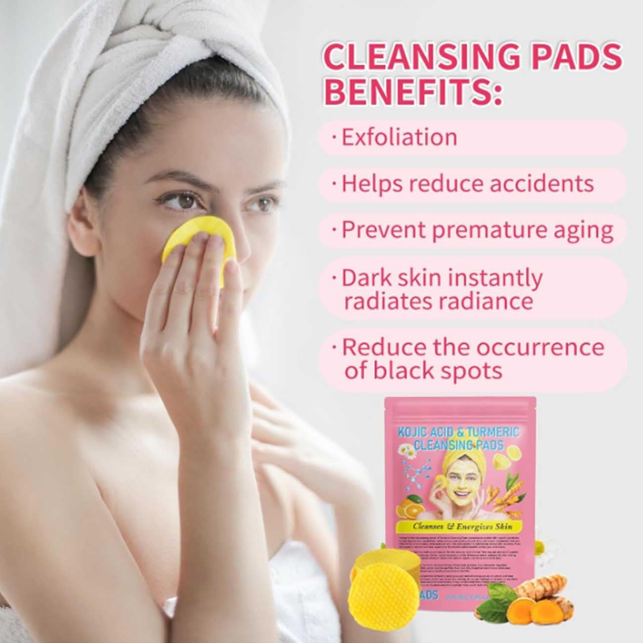 Turmeric Kojic Acid Pads – 40pcs | Dark Spot Corrector
