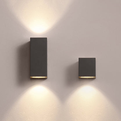 LuxLumina® Outdoor LED Wall Light – Metal & Glass, Rectangular Design