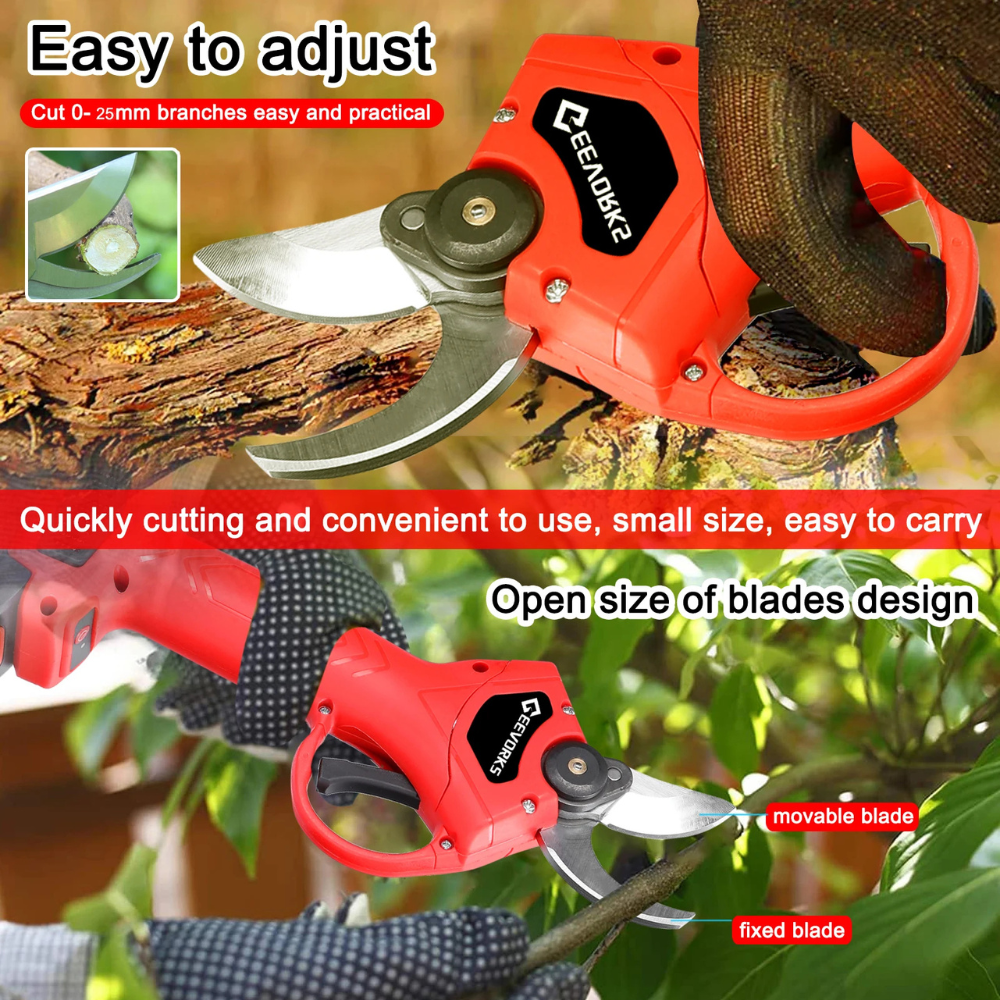 6" Chainsaw + Electric Pruner – 21V, 2 Batteries