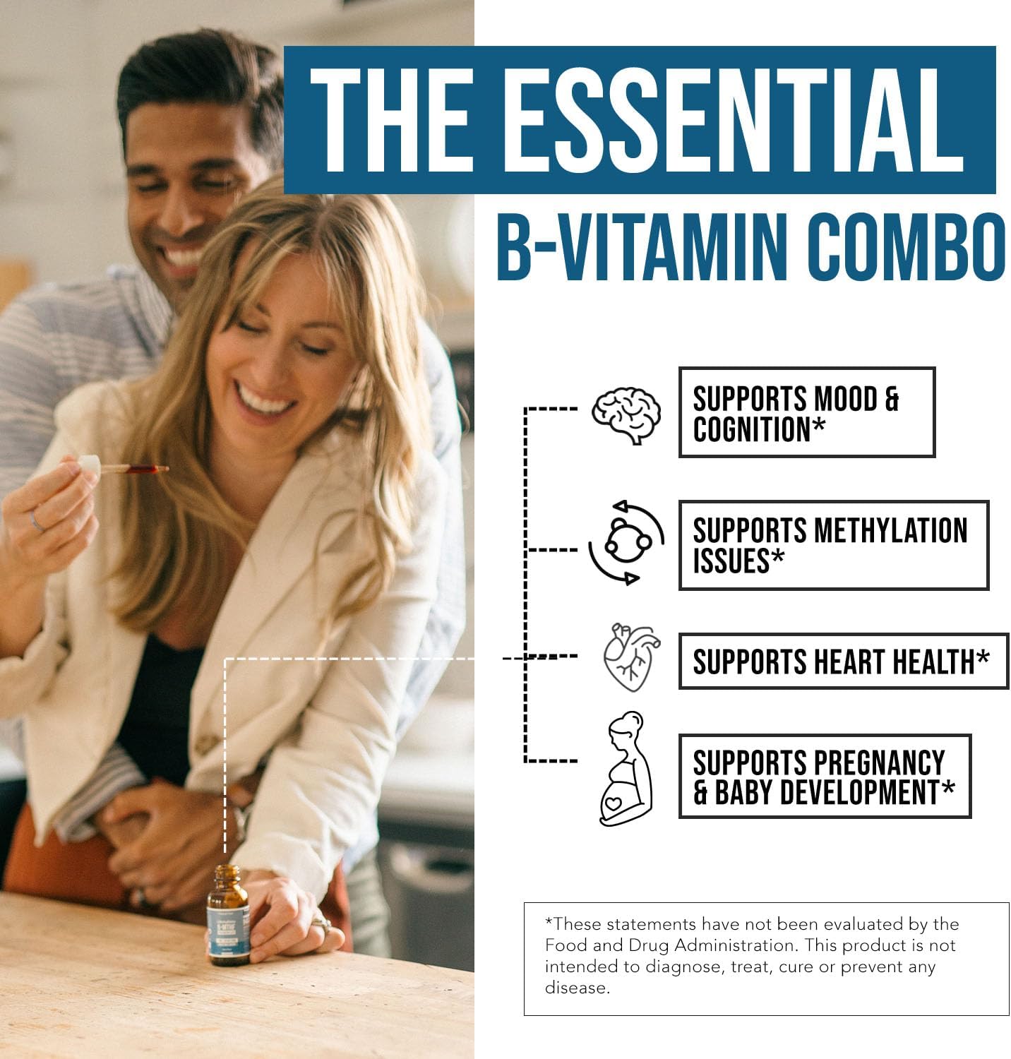 Methyl Folate – 5-MTHF Vitamin B9 & B12 Supplement for Brain & Heart Health