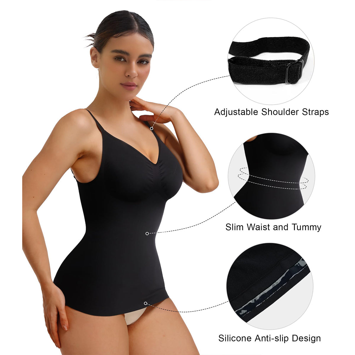 Women's Shaping Tank Top Scoop Neck Seamless Tummy Control Camisole