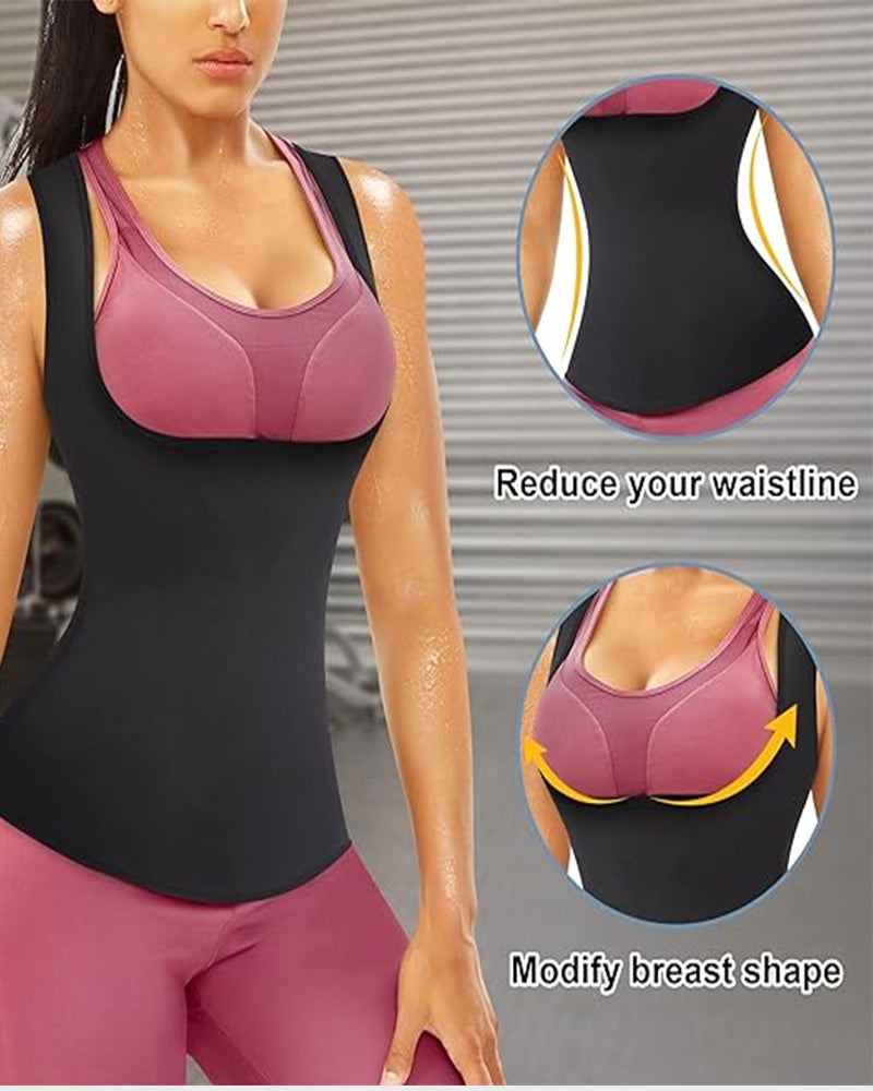 Women's Premium Workout Tank Top Slimming Polymer Sauna Vest
