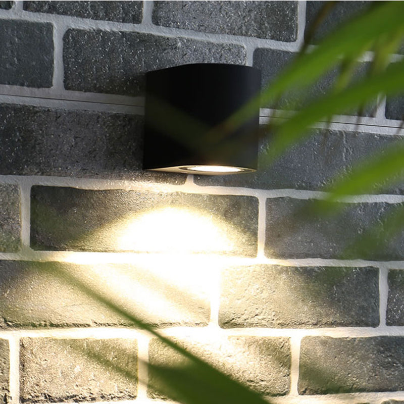 LuxLumina® Outdoor LED Wall Light – Metal & Glass, Rectangular Design