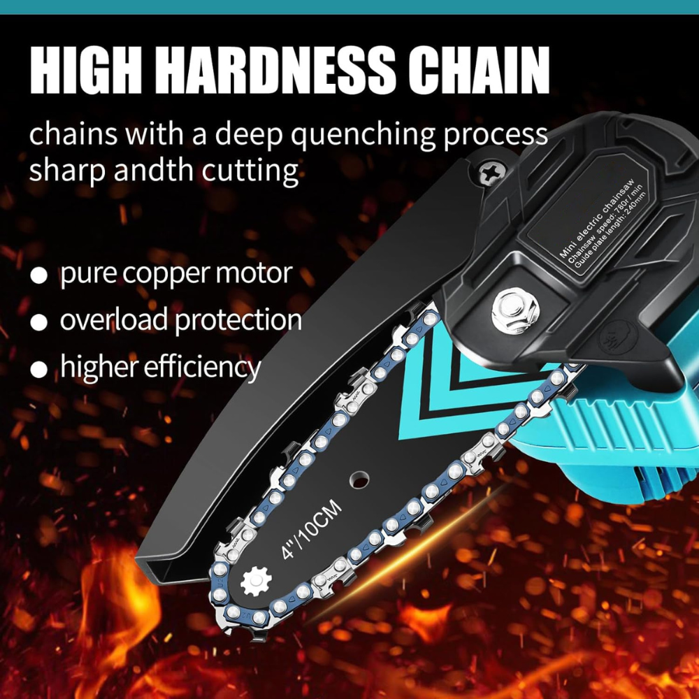 Mini Cordless Chainsaw – For Branches and Firewood Cutting