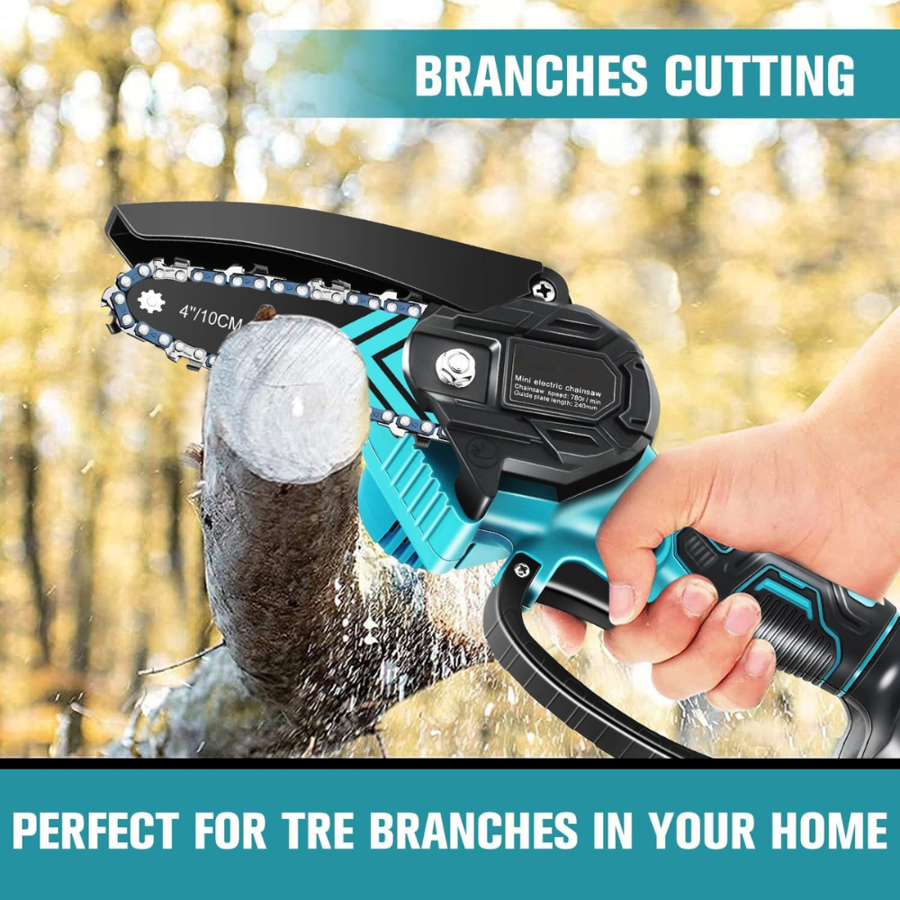 Mini Cordless Chainsaw – For Branches and Firewood Cutting