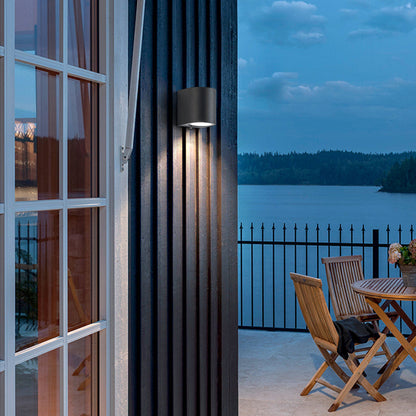 LuxLumina® Outdoor LED Wall Light – Metal & Glass, Rectangular Design