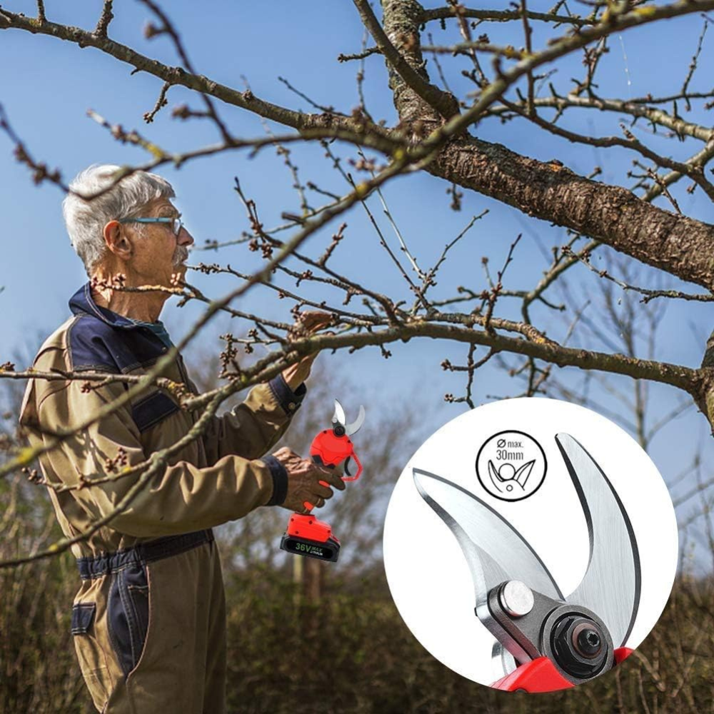 Wireless Electric Pruner 600W – Fast Cutting, SK5 Blades, 5H Battery Life