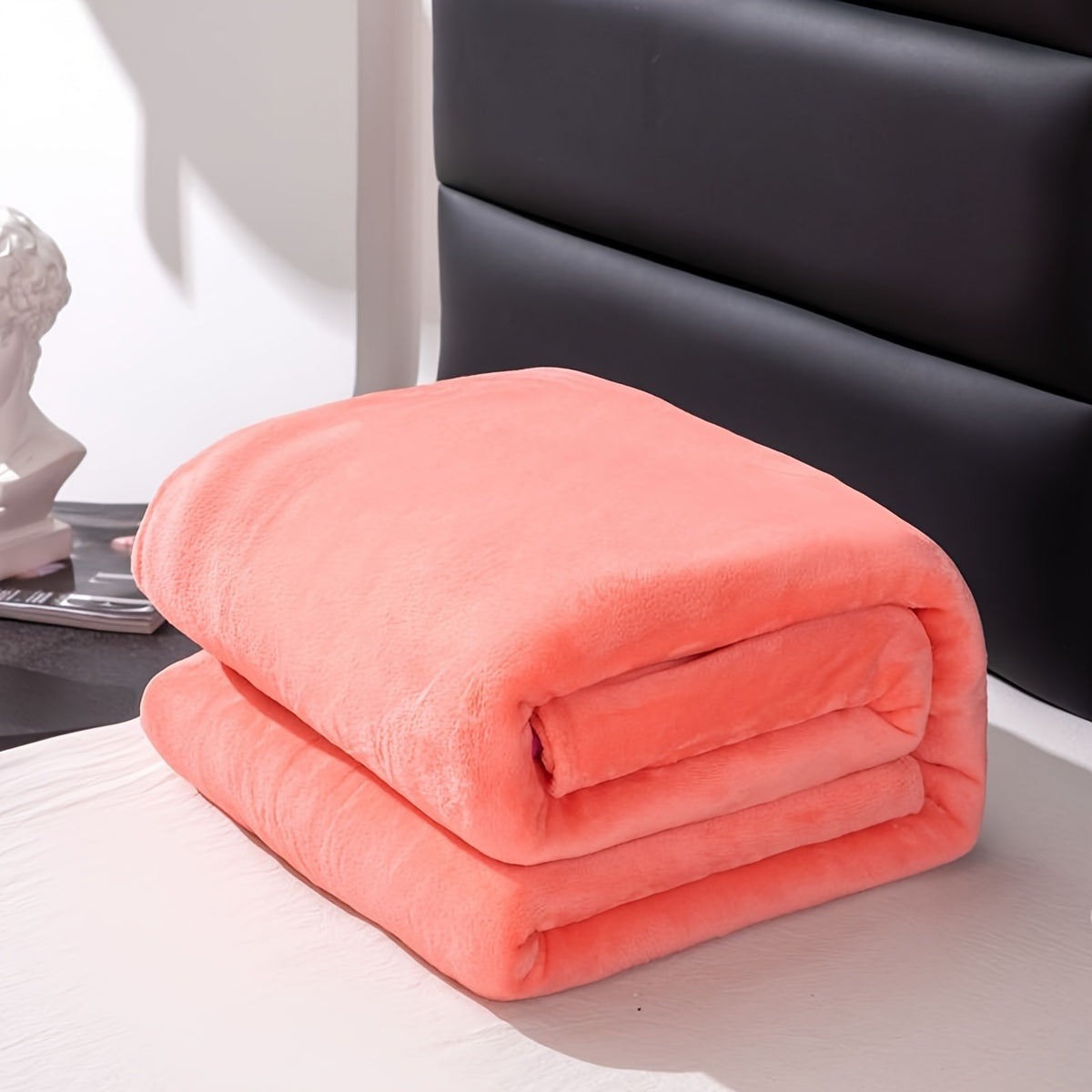 LunaWeave – Grey Flannel Throw Blanket for All-Season Comfort
