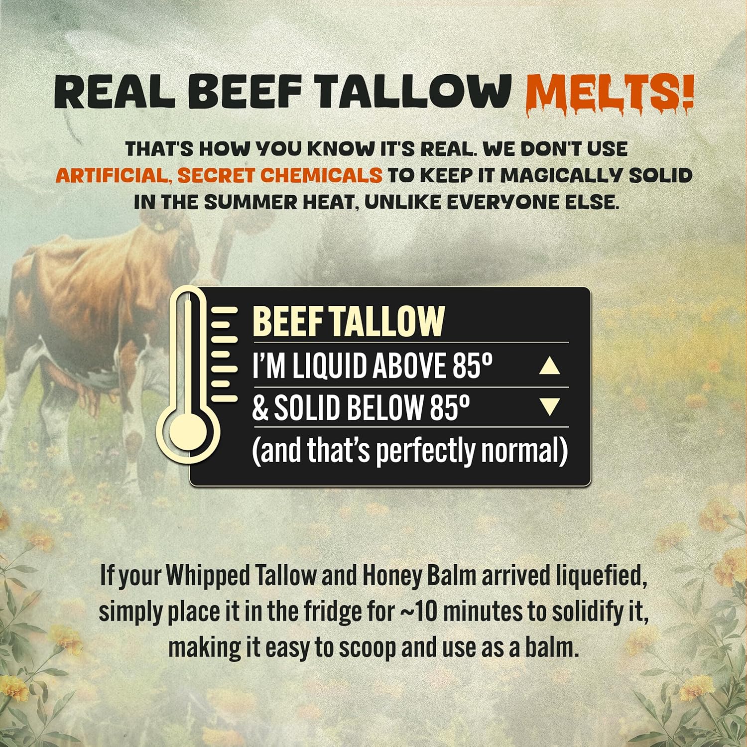 Natural Whipped Tallow Honey Balm