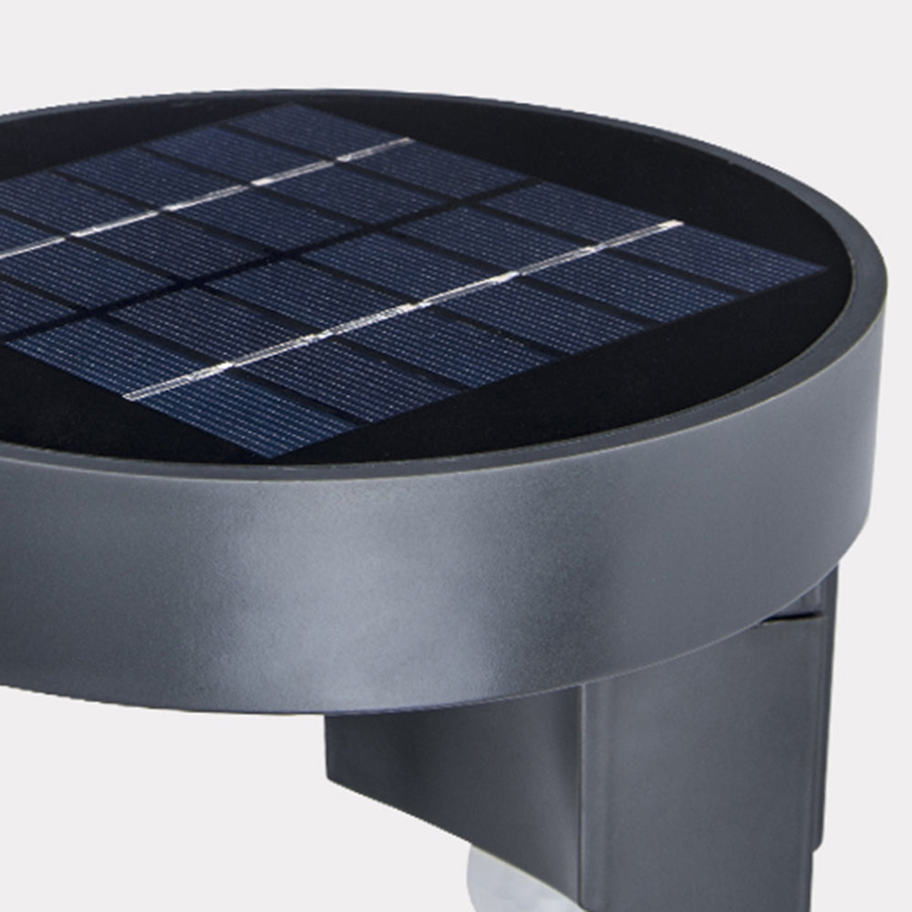 Round Solar Wall Light – Modern Waterproof IP65 Design