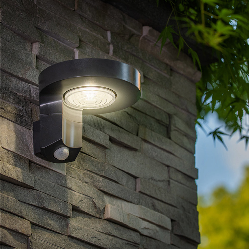 Round Solar Wall Light – Modern Waterproof IP65 Design