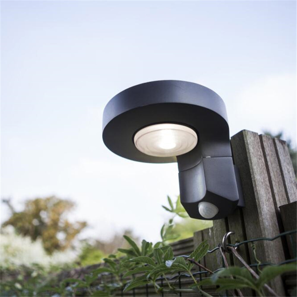 Round Solar Wall Light – Modern Waterproof IP65 Design