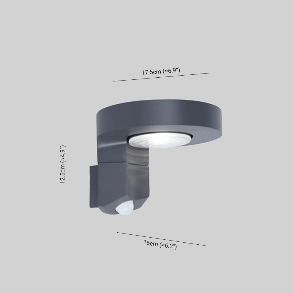 Round Solar Wall Light – Modern Waterproof IP65 Design