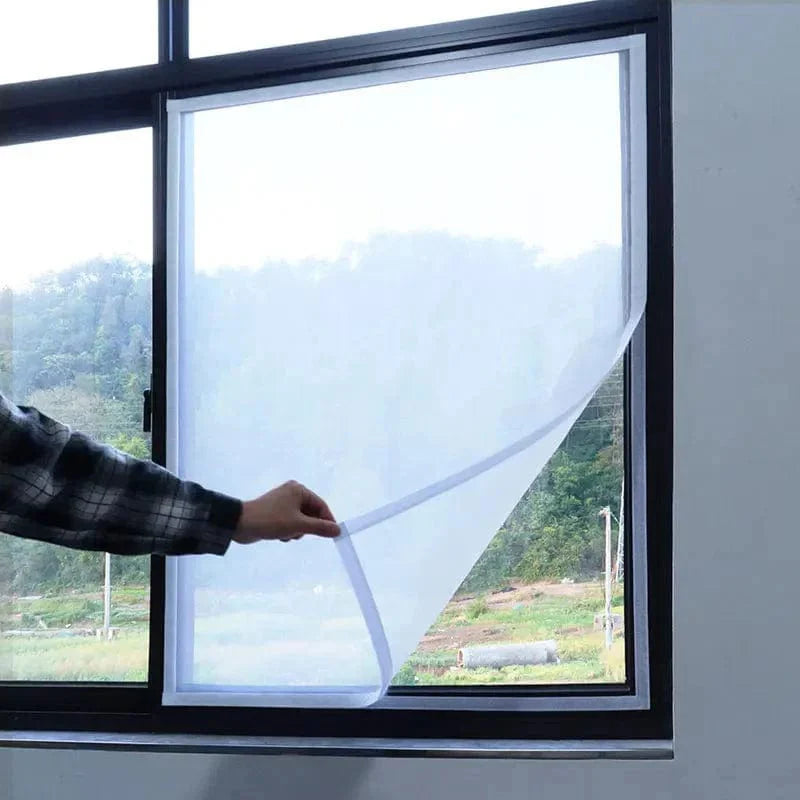 White Self-Adhesive Mosquito Screen – Draft-Proof & Bug-Free