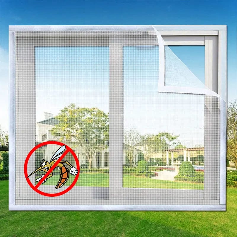 White Self-Adhesive Mosquito Screen – Draft-Proof & Bug-Free