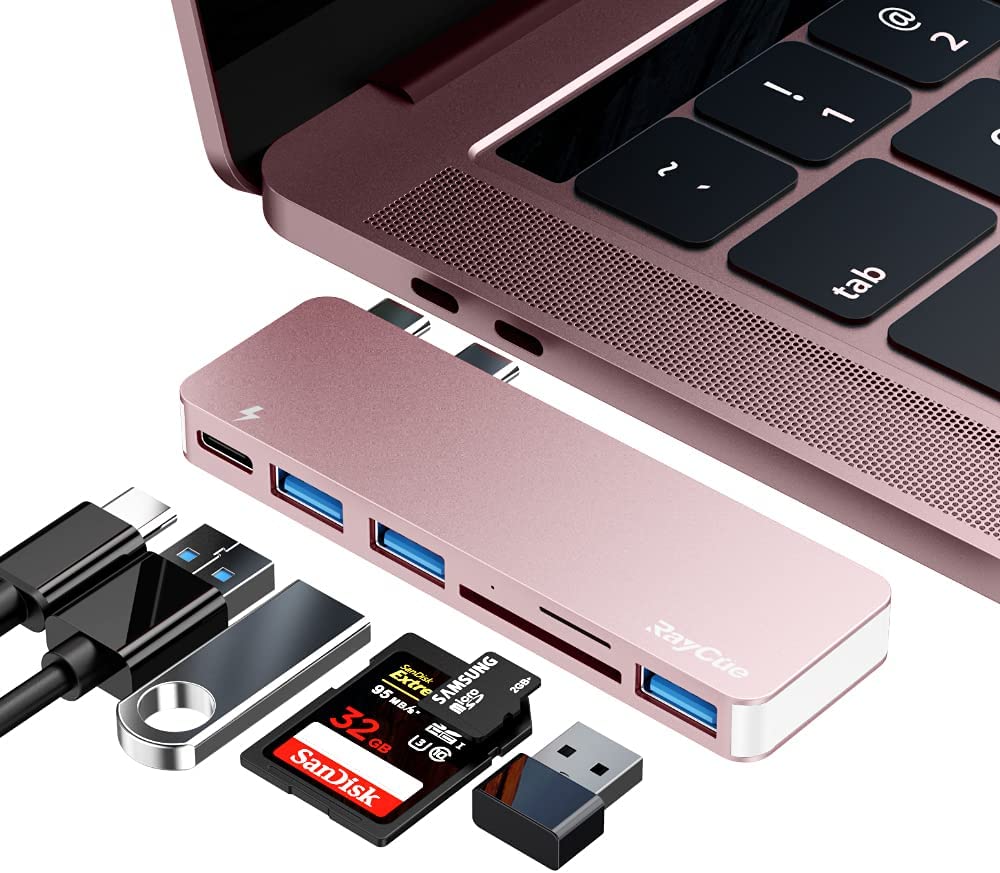 6-in-2 USB C Hub Adapter for MacBook Pro/Air