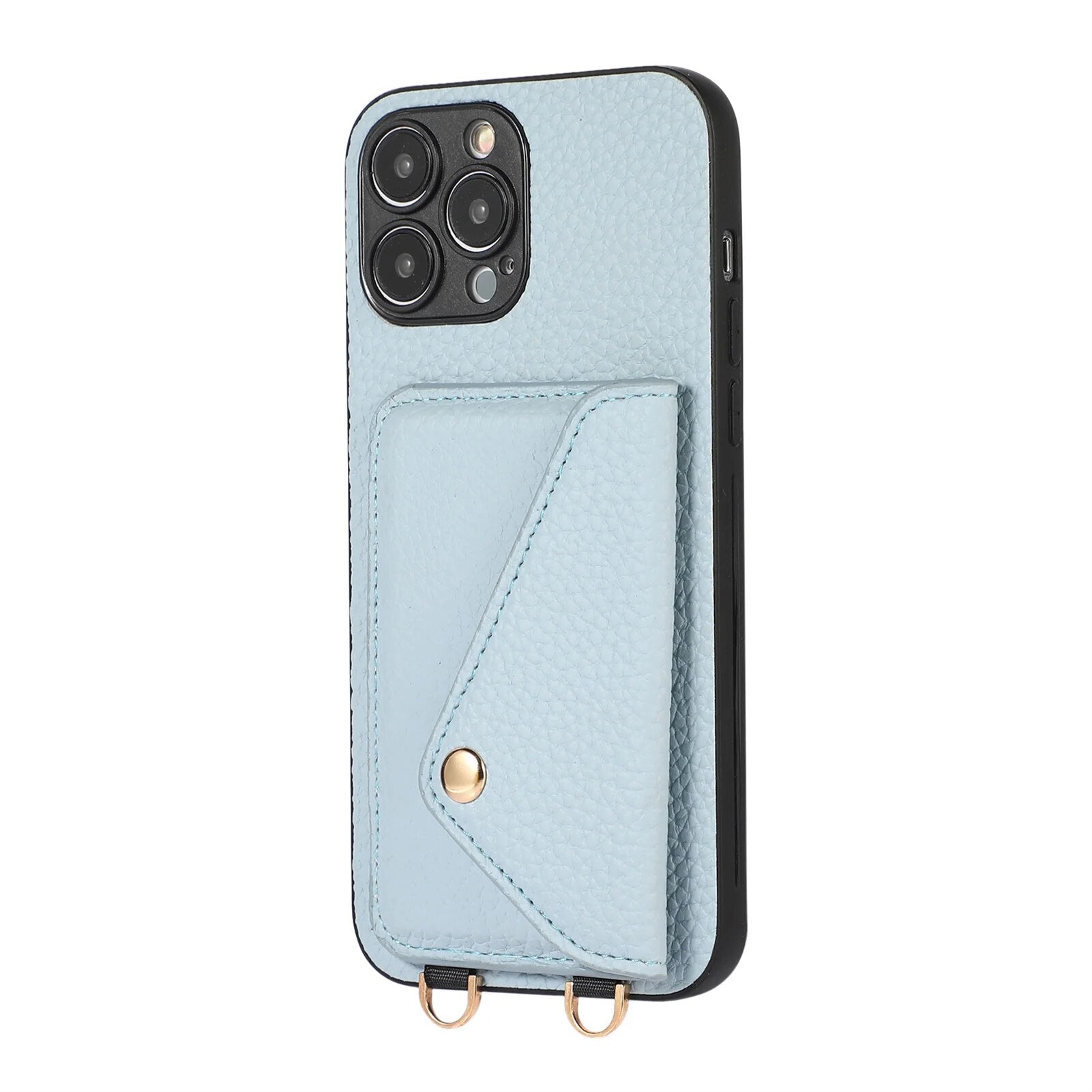 High-Quality Crossbody Wallet Leather iPhone Case with Card Holder and Wallet Function