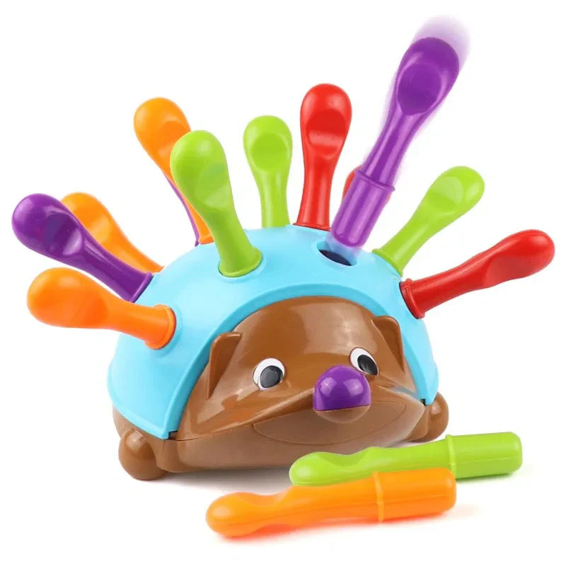 hedgehog toy, montessori learning toy, fine motor skill toy, sensory play toy, fine motor toys, toys to develop fine motor skills, toys to improve fine motor skills, fine motor skills toys for 2 year olds, motor skills toys, sensory bin toys, toys to help with fine motor skills, hedgehog toy sensory play, montessori fine motor toy for toddlers, toddler motor skill hedgehog sensory bin educational