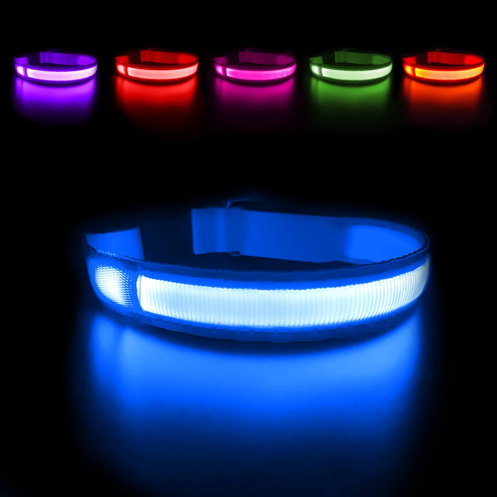 Rechargeable Waterproof Light-Up Dog Collar