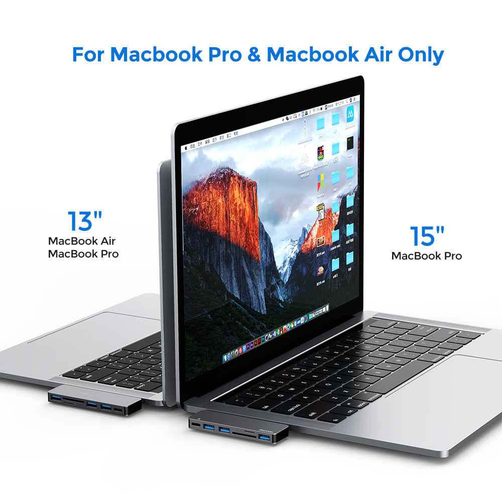 6-in-2 USB C Hub Adapter for MacBook Pro/Air