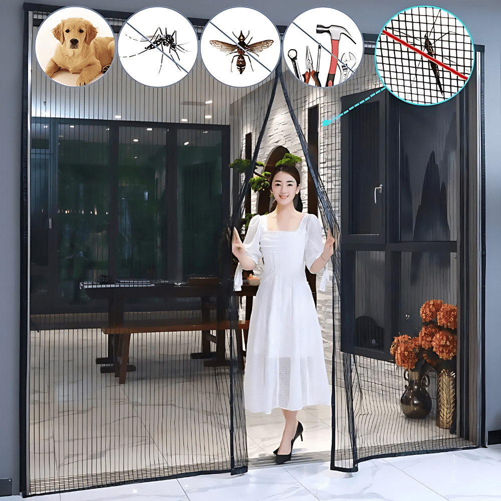 Magnetic Door Mesh Screen – Hands-Free & Pet-Friendly