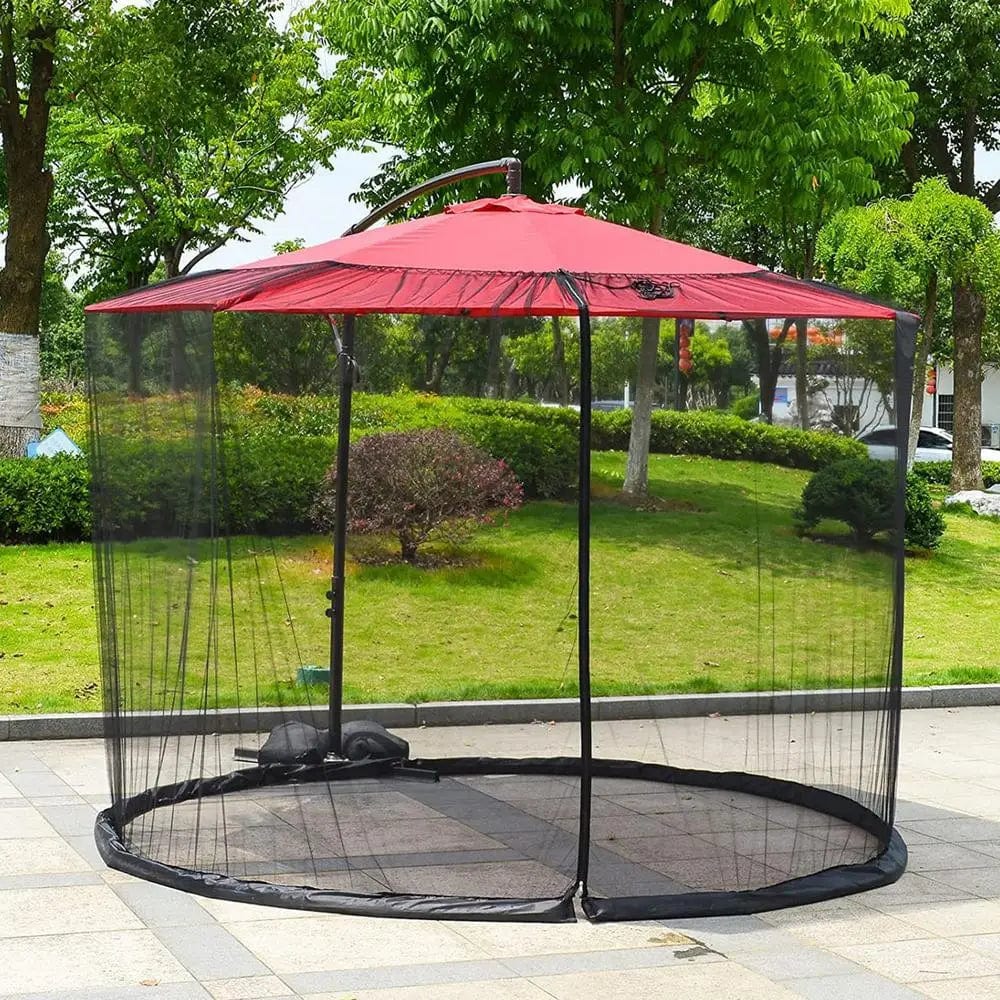 Shield your space with this mosquito net for umbrella use, crafted as an adjustable umbrella net for a snug fit. The patio umbrella net ensures extra coverage. This mosquito net for umbrella protection doubles as an adjustable umbrella net for any outdoor setup.