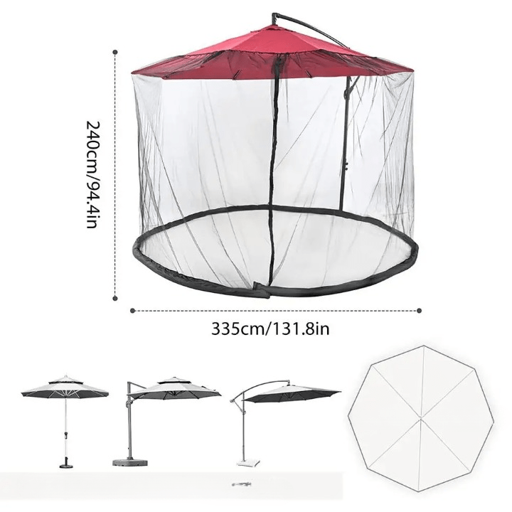 Adjustable Patio Umbrella Mosquito Net – Outdoor Insect Protection