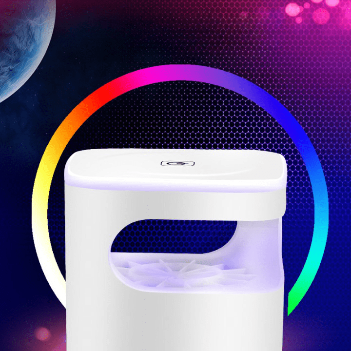 Silent & Rechargeable Anti-Mosquito Night Light – Multicolor LED & Water Trap