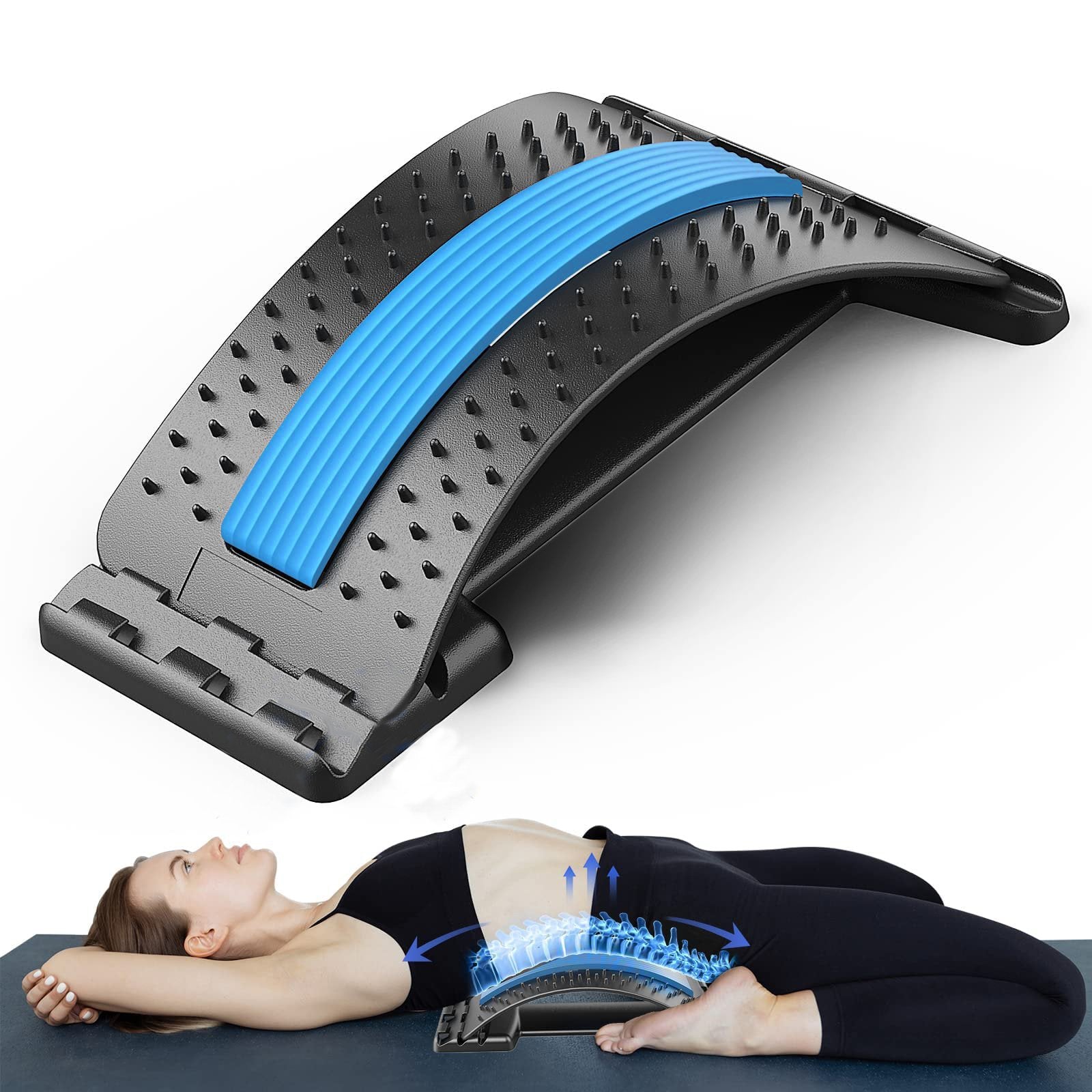 orthopedic back stretcher, lower back stretcher, back cracker device, multi-level back stretcher, back pain relief device, herniated disc relief tool, sciatica pain relief stretcher, scoliosis support device, upper back stretcher, lumbar support stretcher, spine decompression tool, back arch stretcher, posture corrector stretcher, adjustable back stretcher, therapeutic back stretcher, back alignment device, back stretcher for sciatica, spinal traction device, back pain reliever, orthopedic spine stretcher, 