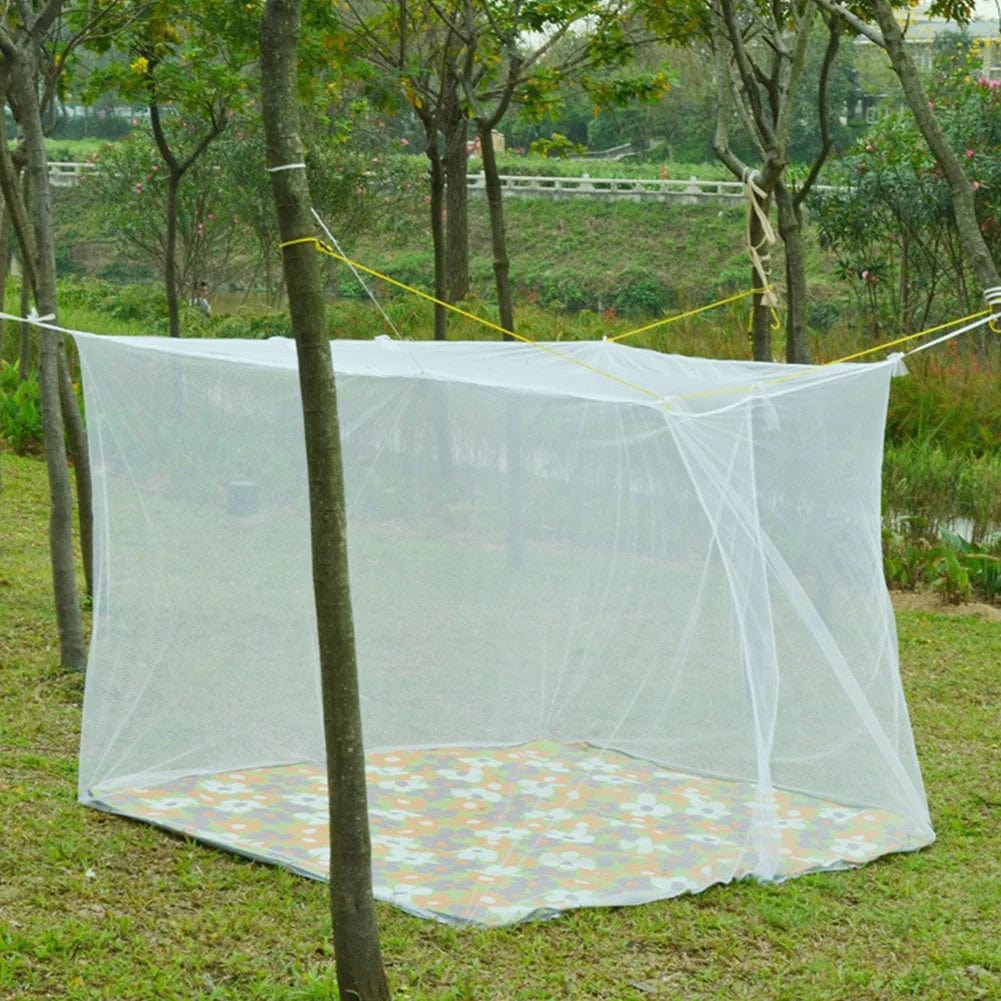This outdoor hammock with mosquito net offers total bug protection. Whether in the woods or your backyard, this outdoor hammock with mosquito net is built to last. Enjoy relaxing outdoors in this mosquito proof hammock, designed for travel and durable, mosquito-free lounging.