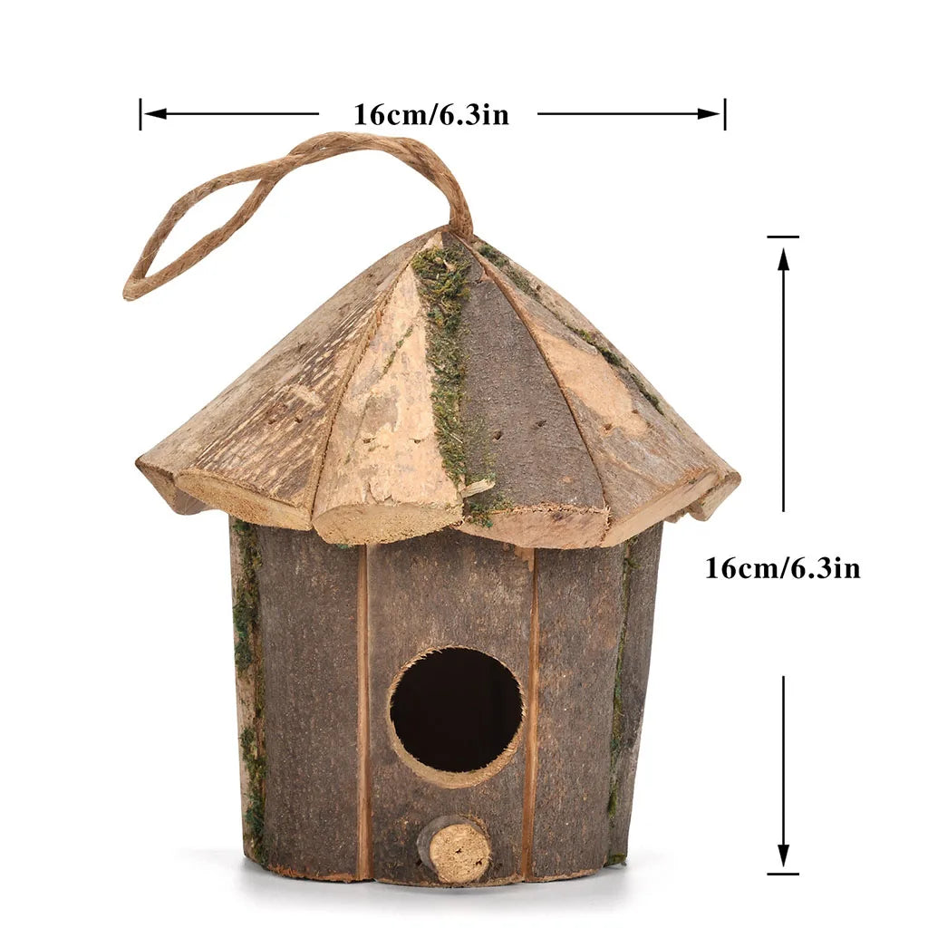 Wooden Hummingbird Birdhouse – Decorative Hanging House