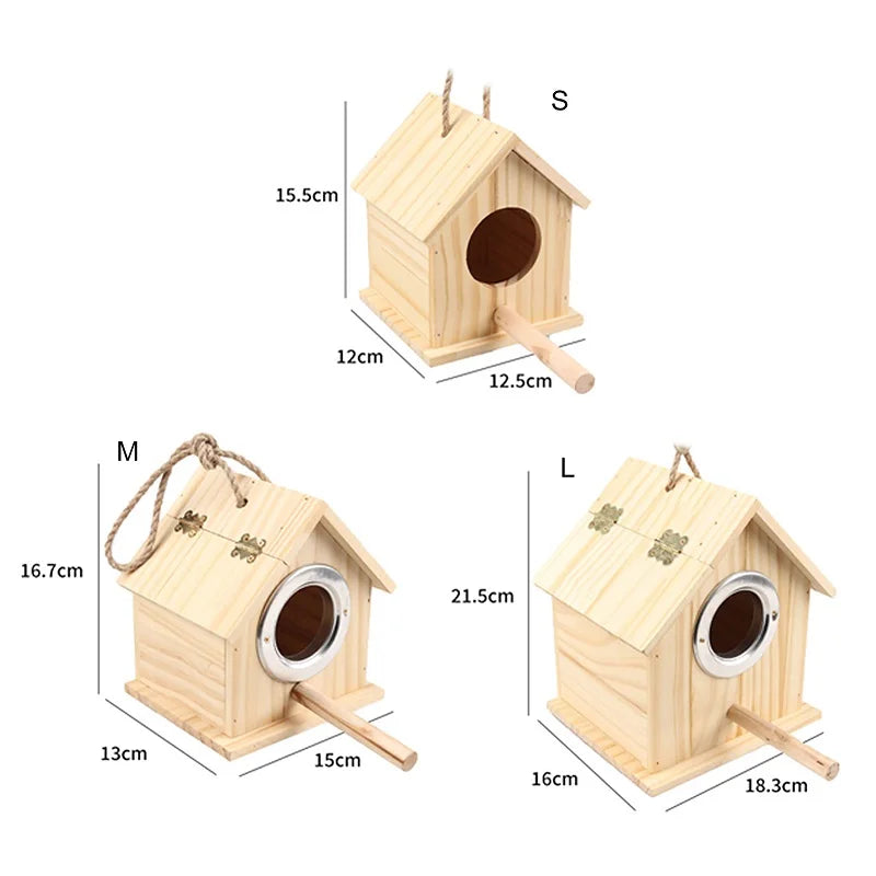 Natural Wooden Birdhouse – Eco-friendly and Durable for the Garden