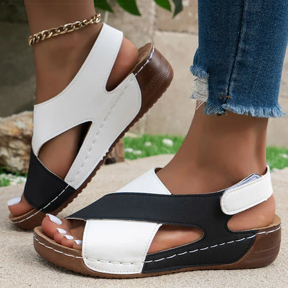 Flexible Heel Sandals Peep Toe