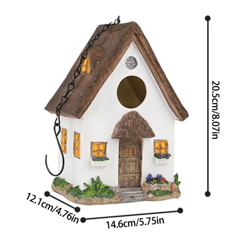 Hanging Resin Birdhouse – Weather-Resistant for Wild Birds