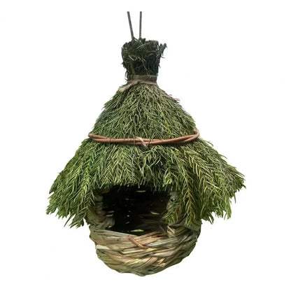 Hanging Birdhouse Made of Woven Grass – Natural Shelter for Hummingbirds