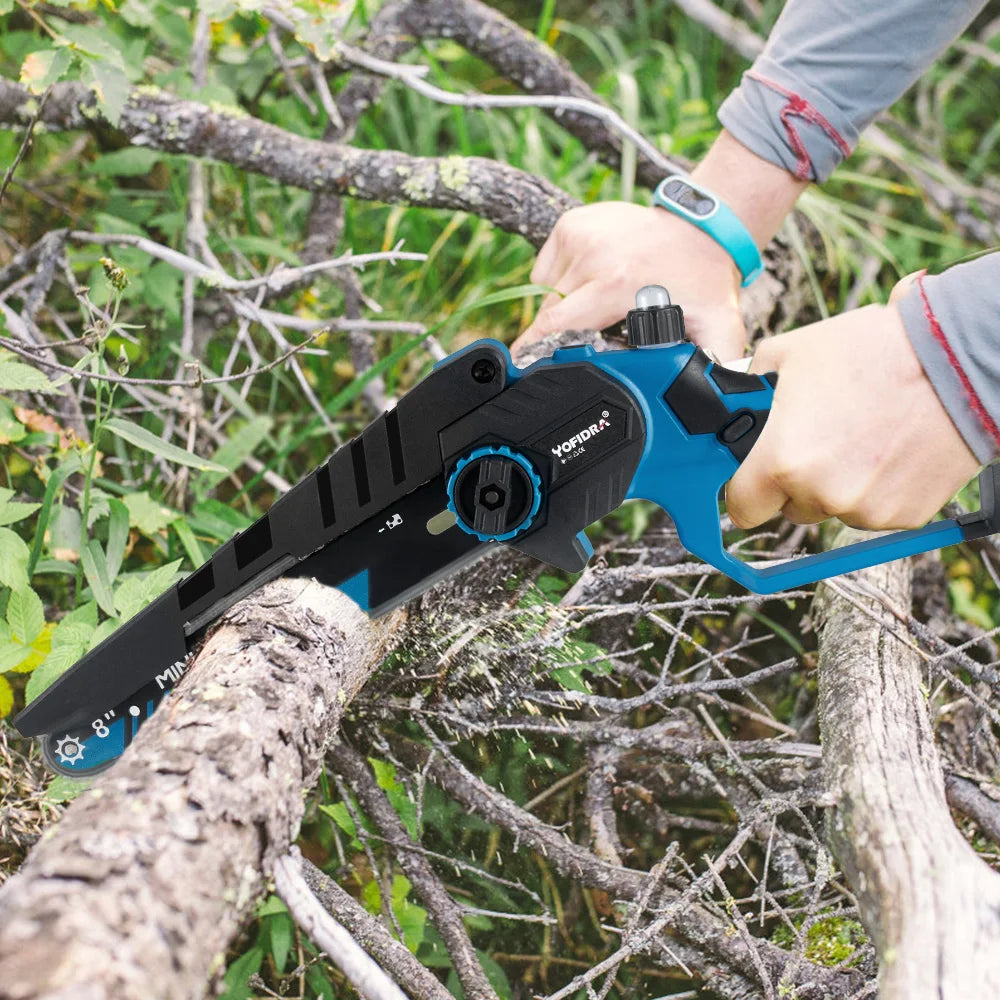 Cordless Mini Chainsaw 8" – Brushless Motor, Compatible with Makita 18V