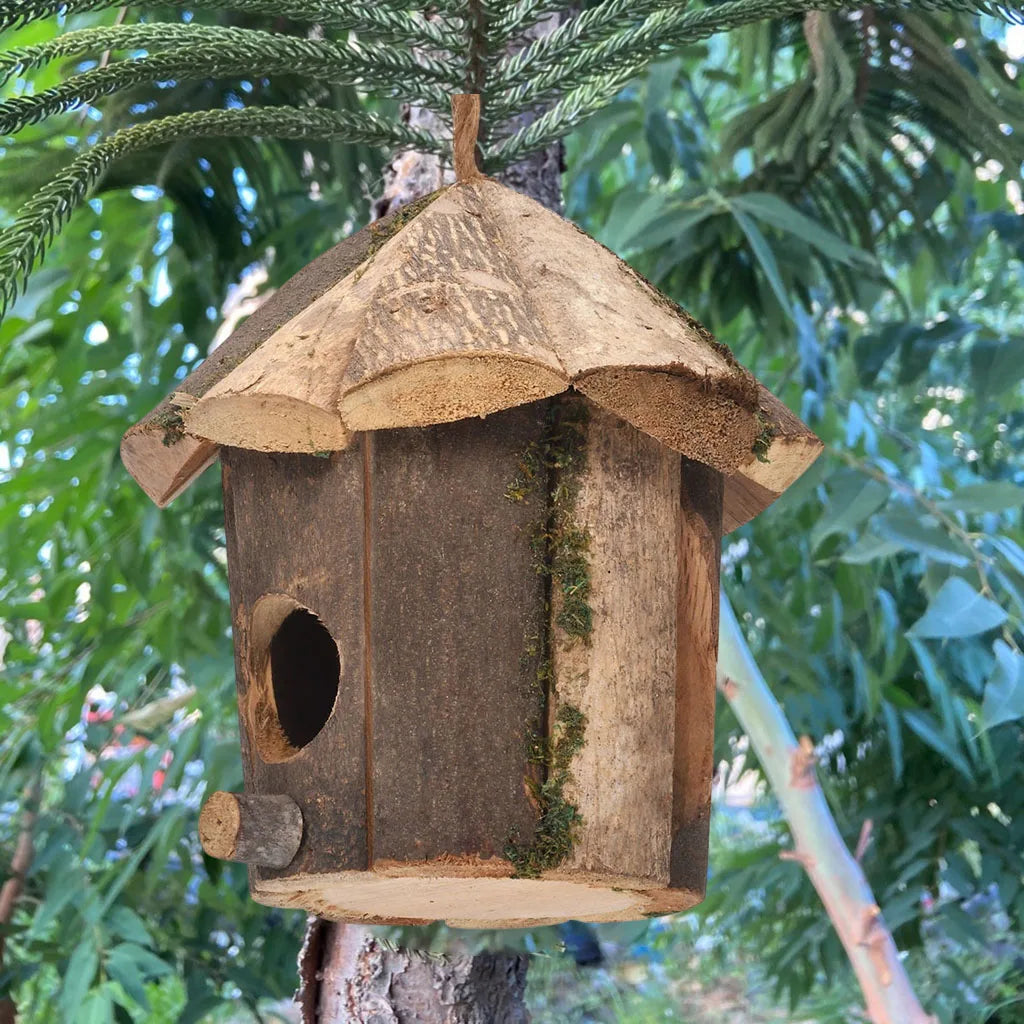 Wooden Hummingbird Birdhouse – Decorative Hanging House