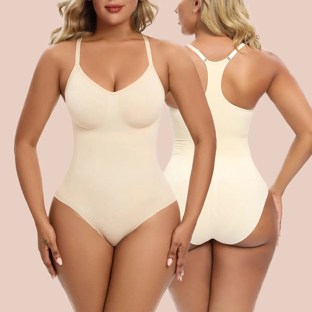 Body Suits for Women's Tummy Control Brief Racerback Bodysuit