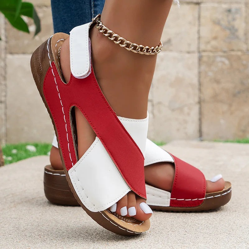 Flexible Heel Sandals Peep Toe
