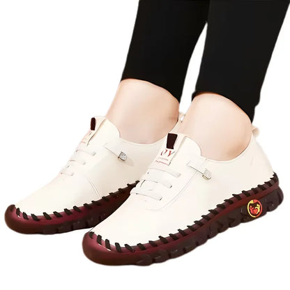Women's Flat Leather Lace-Up Loafers
