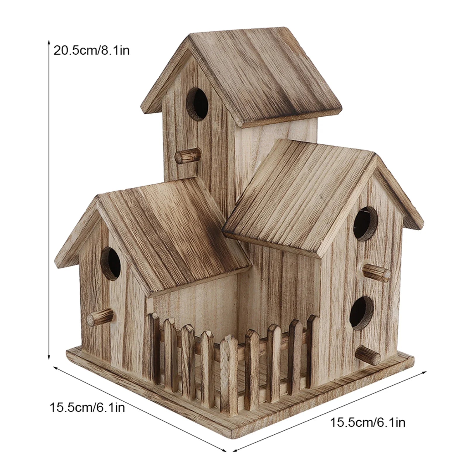 Wooden Birdhouse – Natural Outdoor Shelter