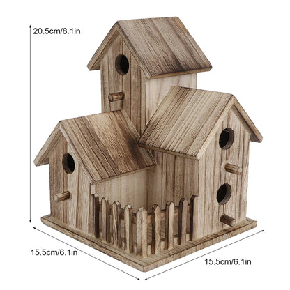 Wooden Birdhouse – Natural Outdoor Shelter