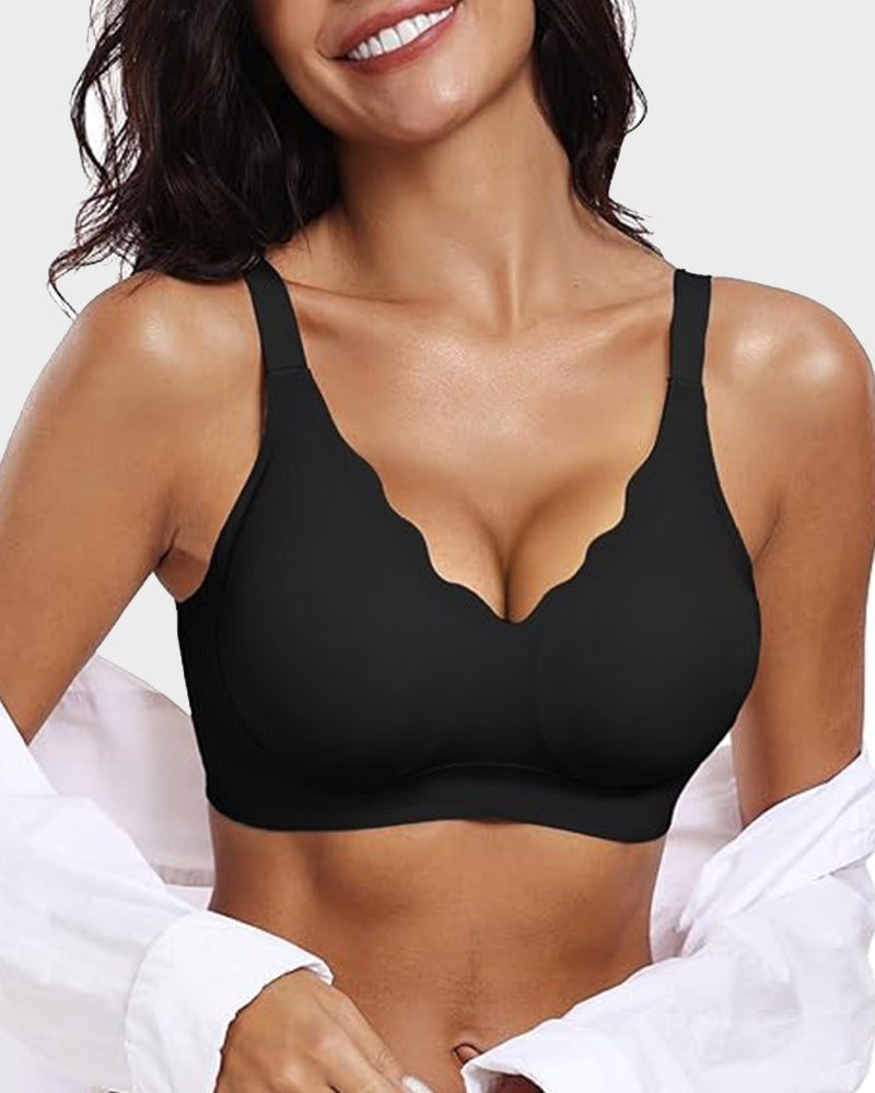 seamless push up bra, wireless push up bra, comfort push up bra, wireless bra, seamless bra, smoothing bra, wide strap bra, fixed cups bra
