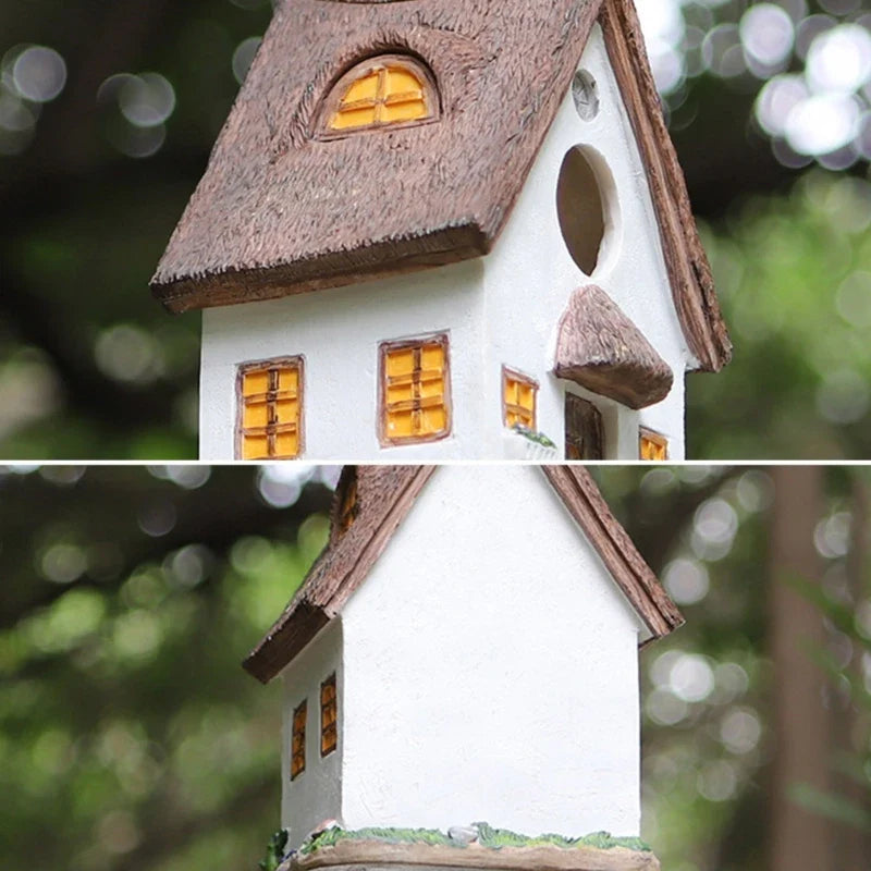 Hanging Resin Birdhouse – Weather-Resistant for Wild Birds