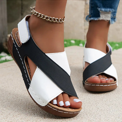 Flexible Heel Sandals Peep Toe